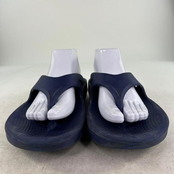 OOFOS OOriginal Men\'s Recovery Sport Shoes US 12 Blue Flip Flop Thong Sandals